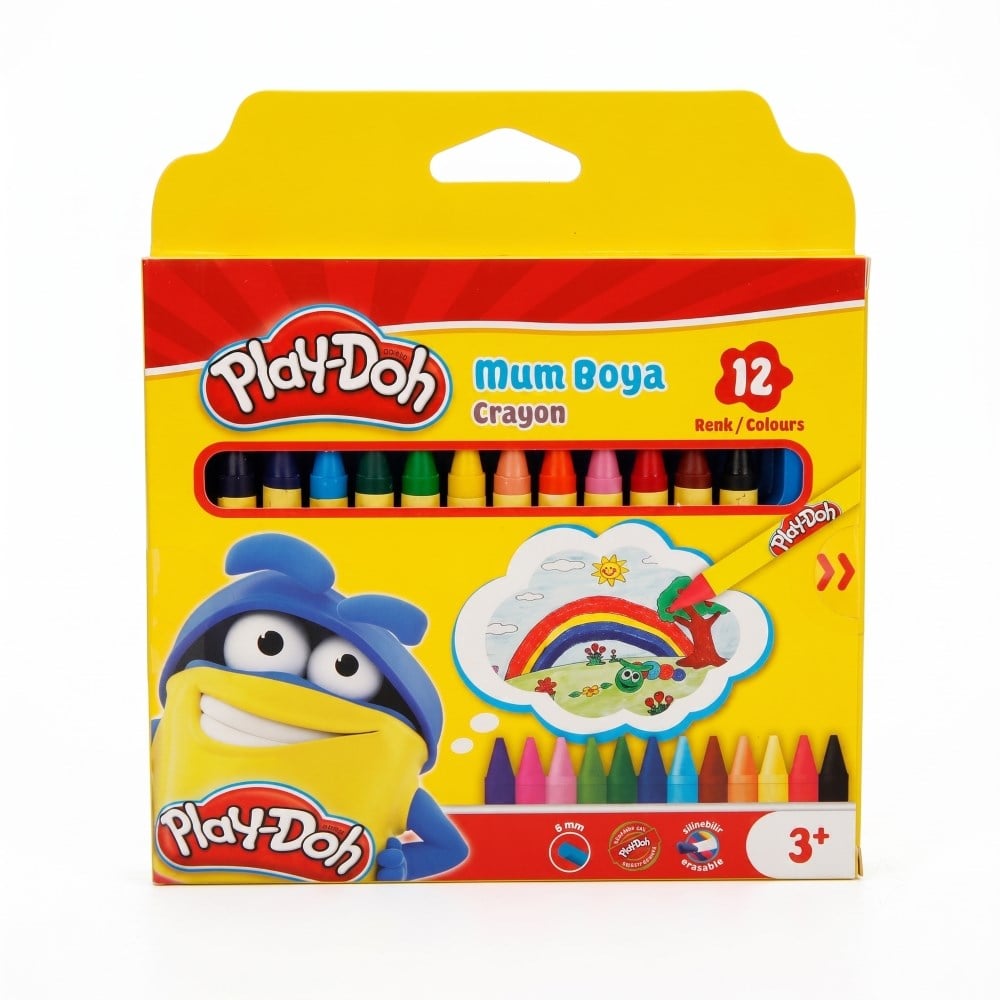 Play-Doh Silindir Crayon Mum Boya 12 Renk