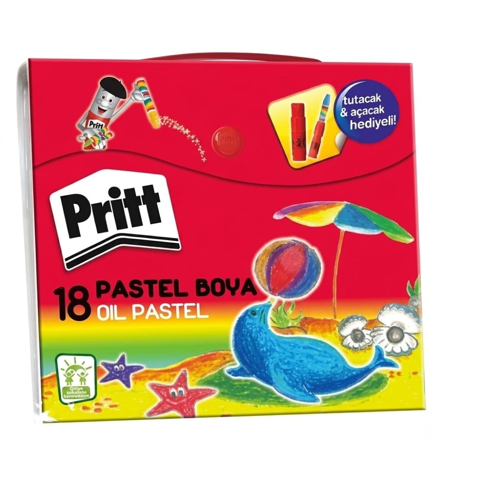 Pritt 18 Renk Çantalı Pastel Boya Seti  