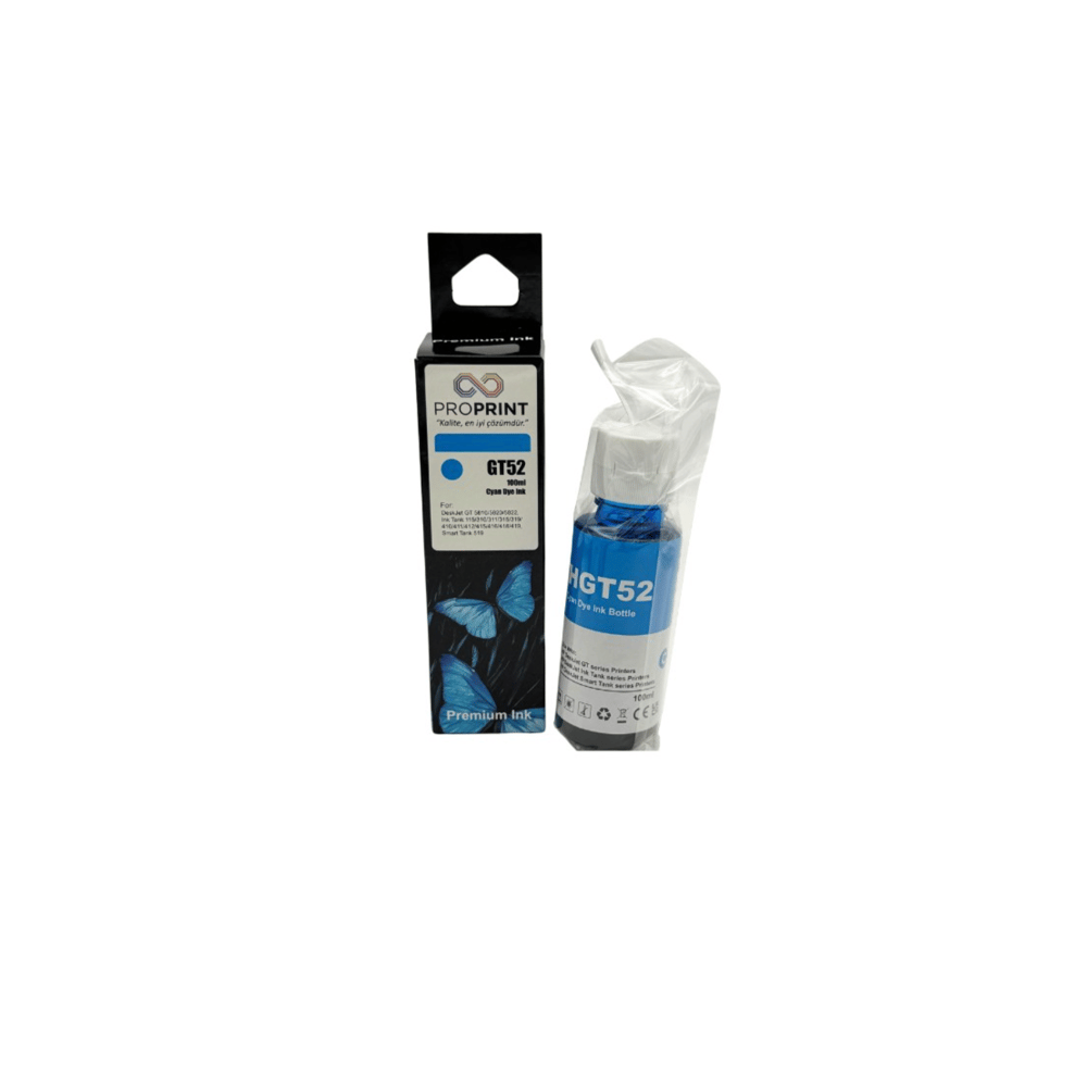 PROPRINT HP GT52XL-M0H54AE CY MUADİL MÜREKKEP YÜKSEK KAPASİTELİ 100 ML
