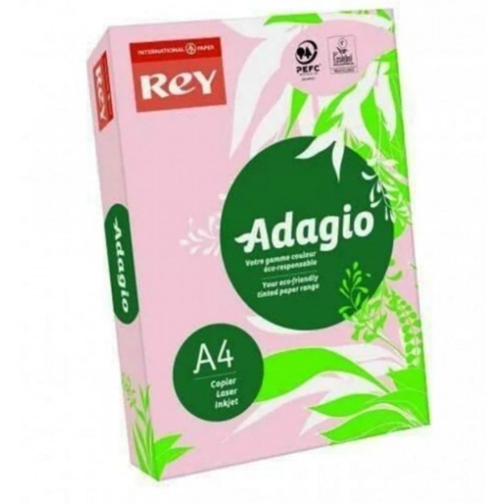 Rey Adagio Renkli Fotokopi Kağıdı 500. sayfa  A4 80 Gr  PEMBE