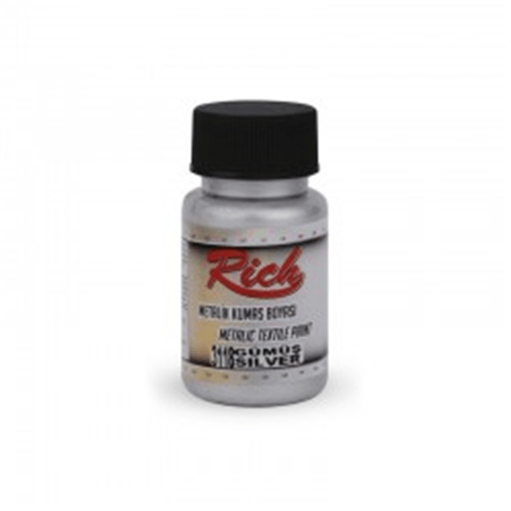 RİCH AKRİLİK KUMAŞ BOYA MET. 50 ML GÜMÜŞ