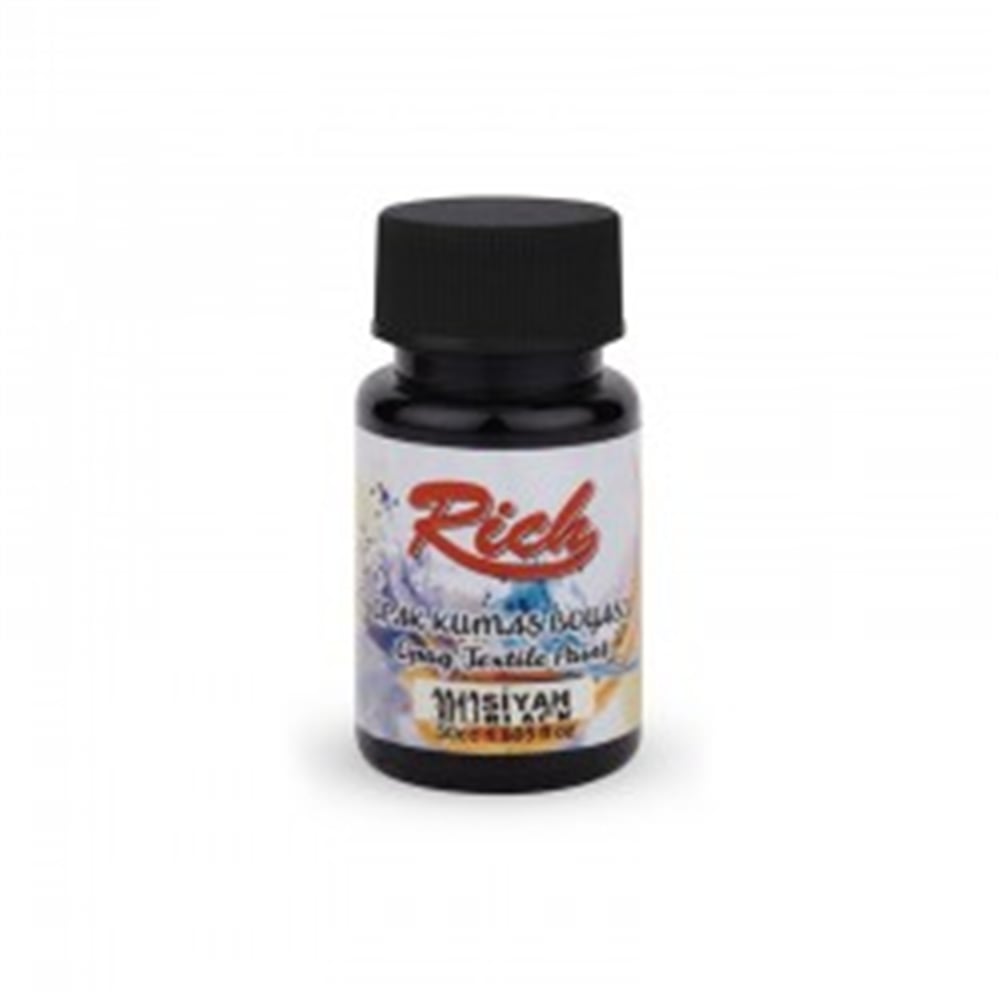 RİCH AKRİLİK KUMAŞ BOYASI 50 ML SİYAH