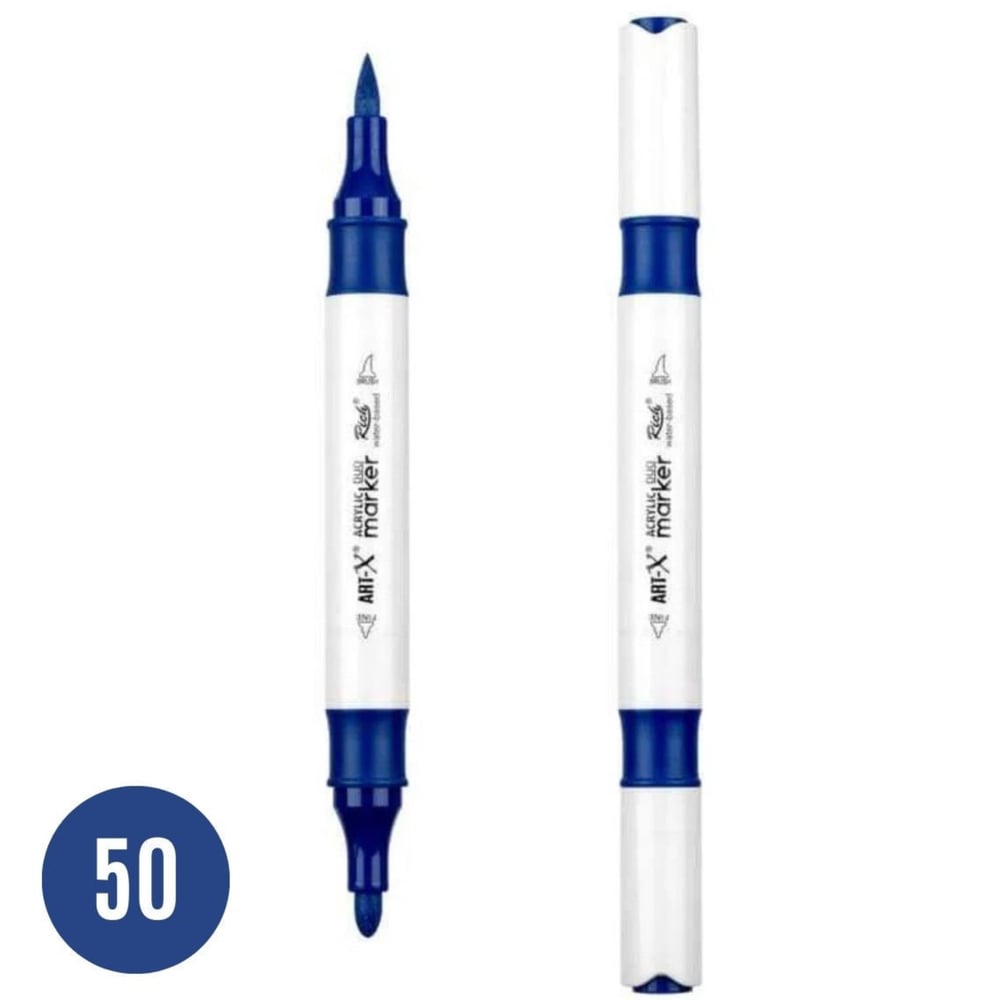 Rich Art-X Acrylic Marker Duo 50 Çift Uçlu Kalem  