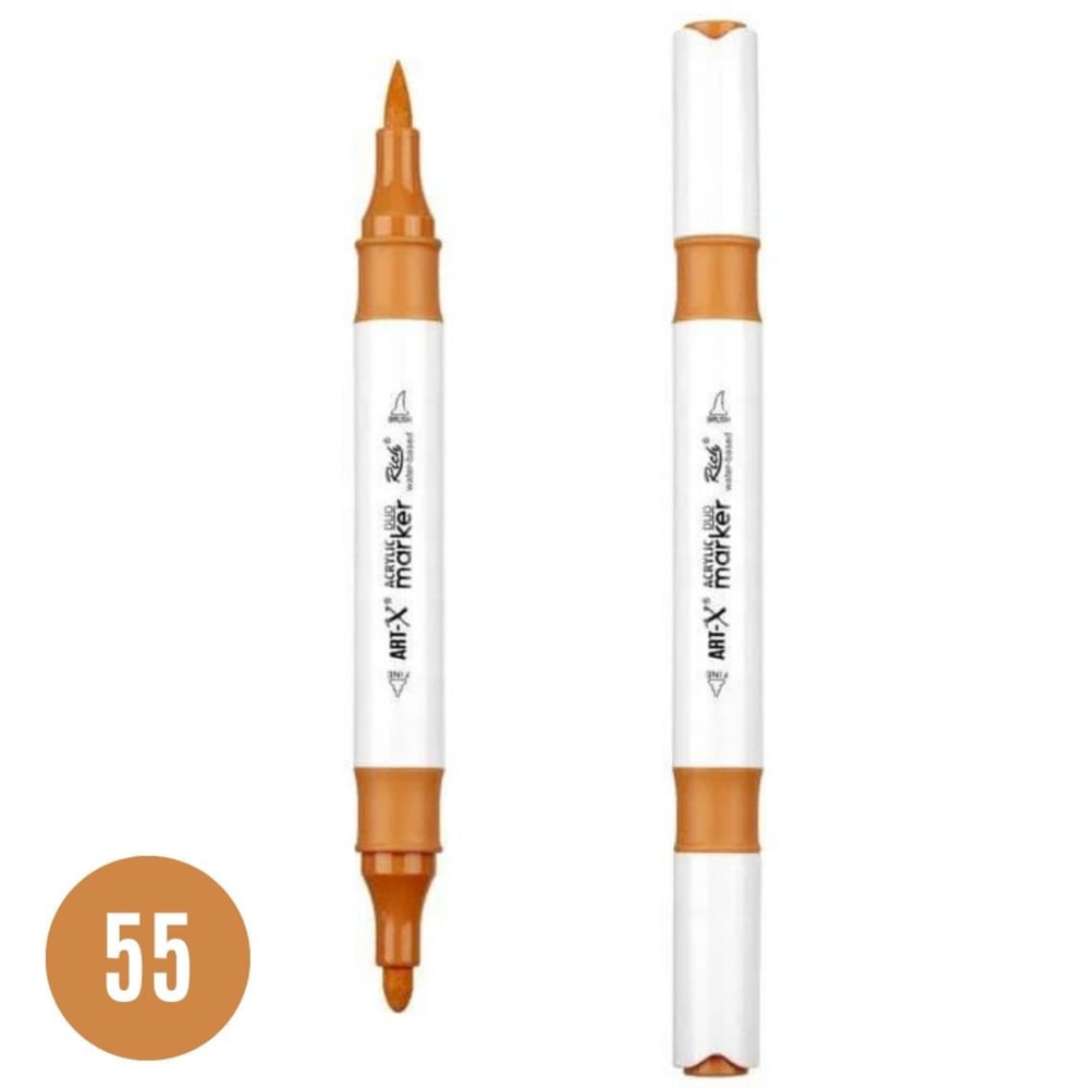 Rich Art-X Acrylic Marker Duo 55 Çift Uçlu Kalem  