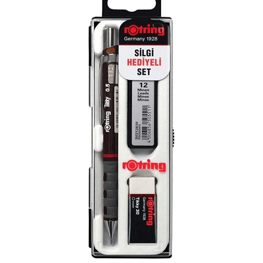 ROTRING TIKKY RD VERSATİL+MİN+SİLGİ 0.5 BORDO