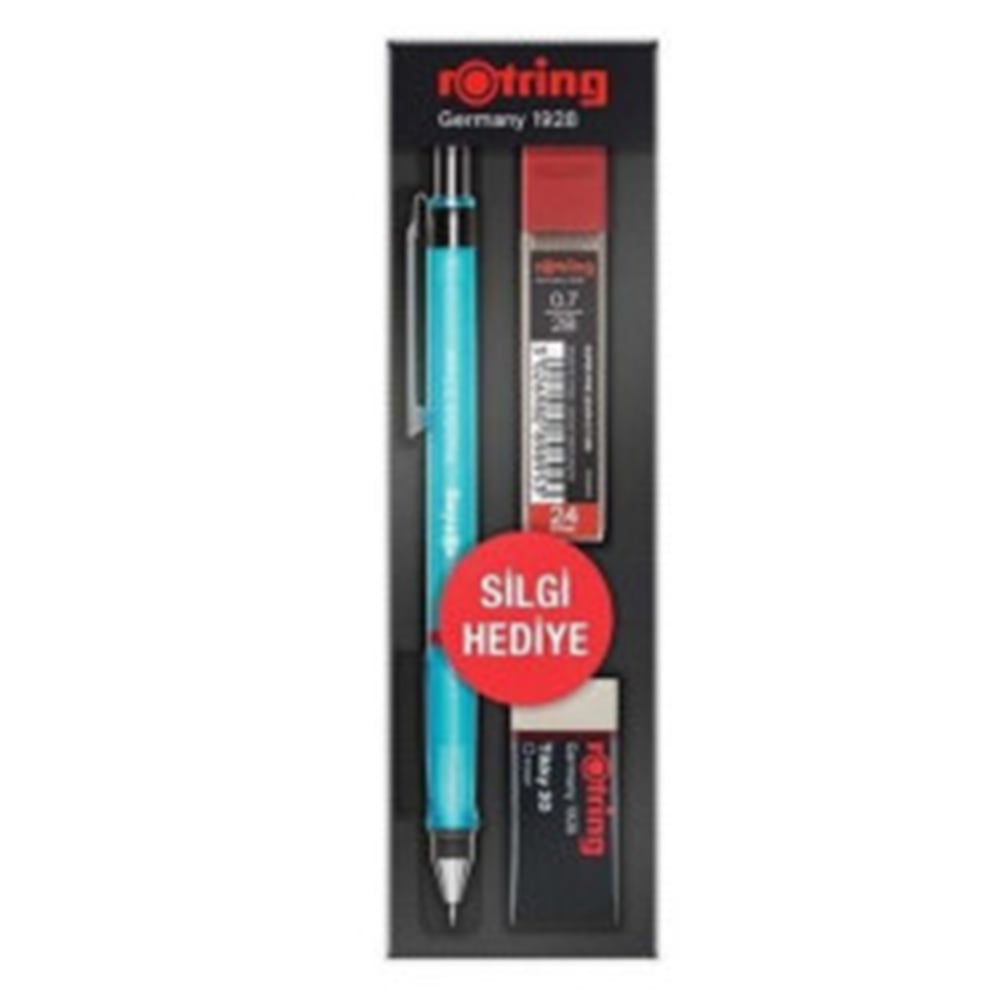 ROTRING VISUCLICK+MİN+SİLGİ OKUL SETİ 0.7 MAVİ