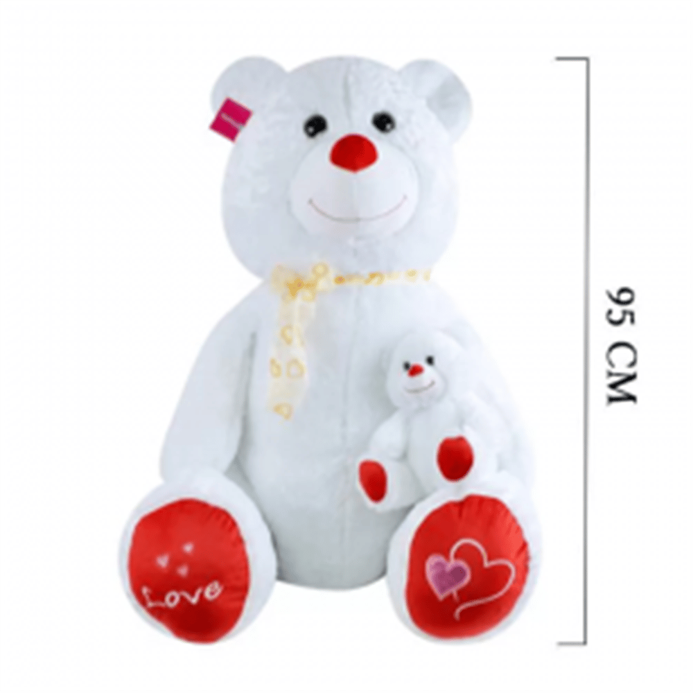 SELAY 1085 GULEN YAVRULU AYI 95 CM BEYAZ