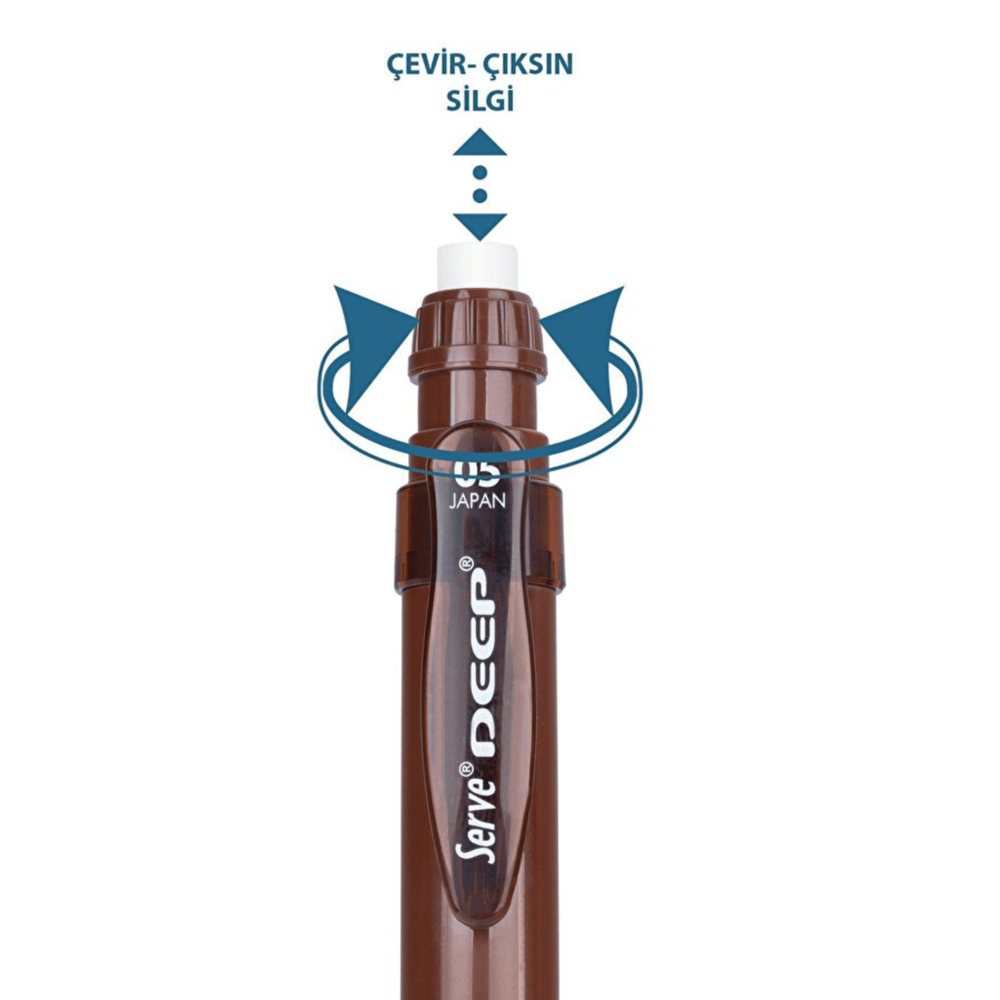 Serve Deep Mekanik Kurşun Kalem 0.5 MM Kahverengi