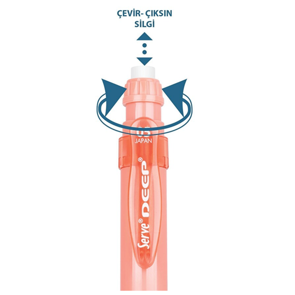Serve Deep Mekanik Kurşun Kalem 0.5 MM Mercan