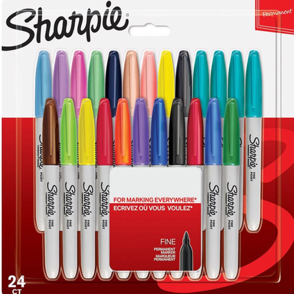 SHARPIE MARKÖR PERMANENT FINE KARIŞIK RENK 24 LÜ