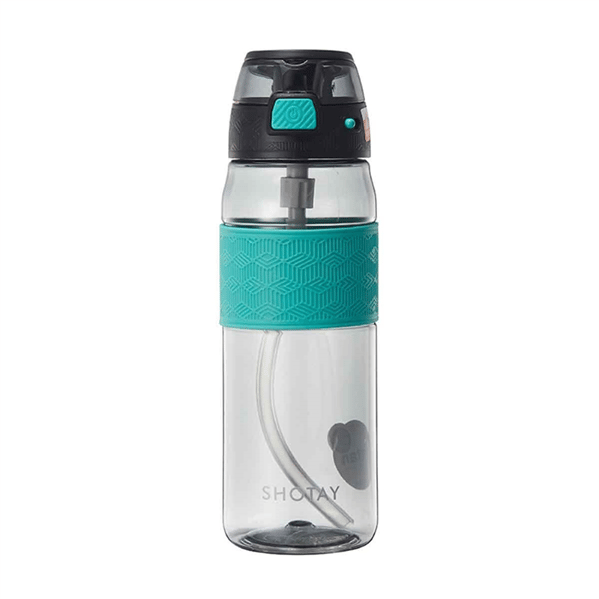 SHOTAY ŞEFFAF KAPAKLI ŞERİTLİ TRITAN MATARA 800 ML.