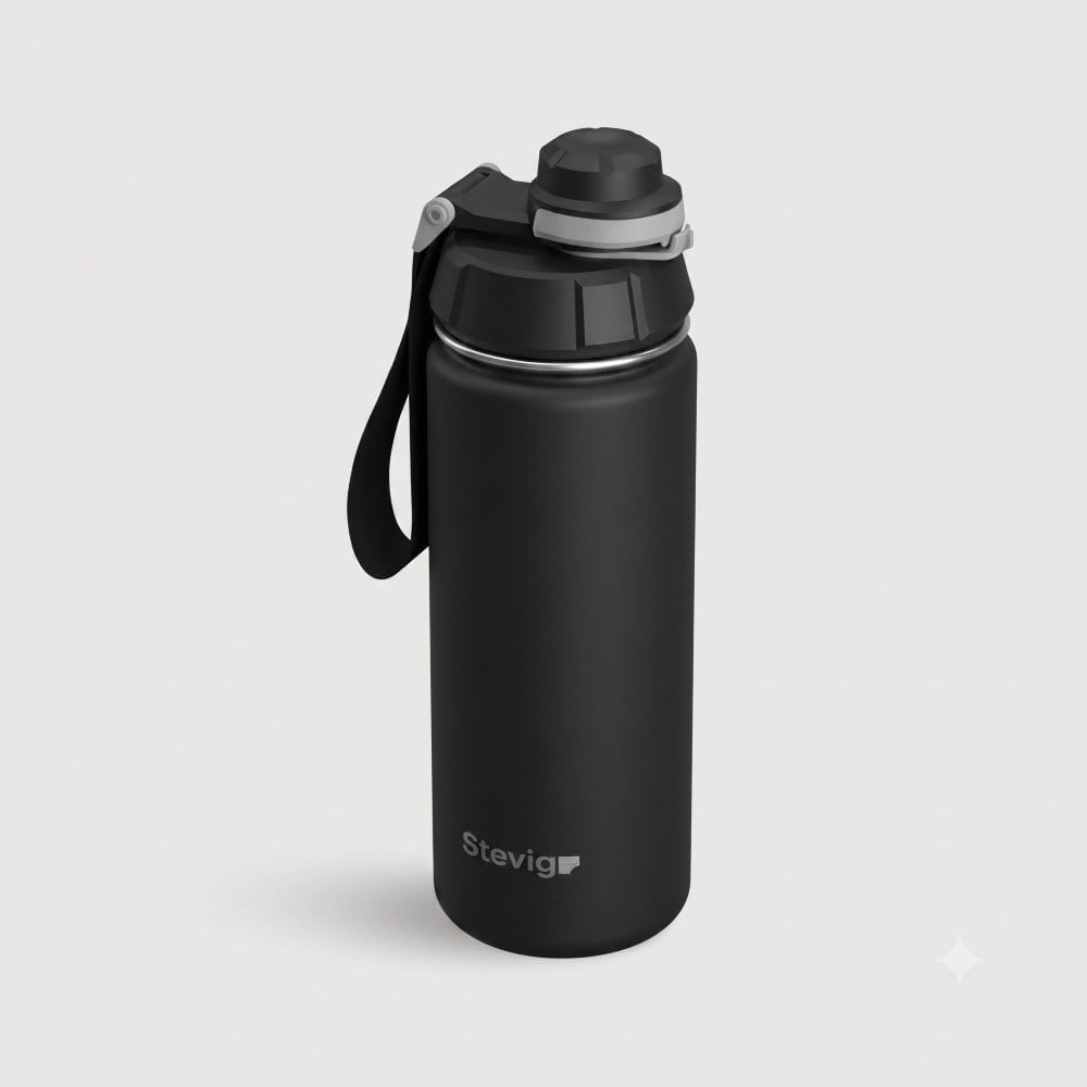 Stevig ST-210 1000 ML Black 1 Hand sızdırmaz çelik termos 