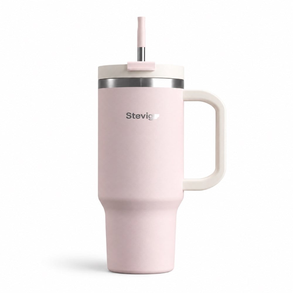 Stevig ST-241 900 ML Petal Pink 2 Moods Tuck-In tumbler çelik termos