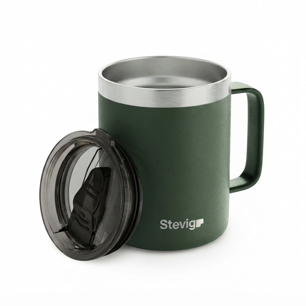 STEVIG ST-264 1 CAP DAILY MUG KUPA ÇELİK TERMOS 350 ML GREEN