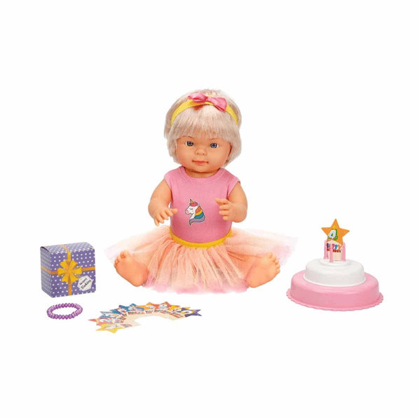 Sun Bebek Set Birthday Party 40 cm Doğum Günü Temalı Büyük Bebek