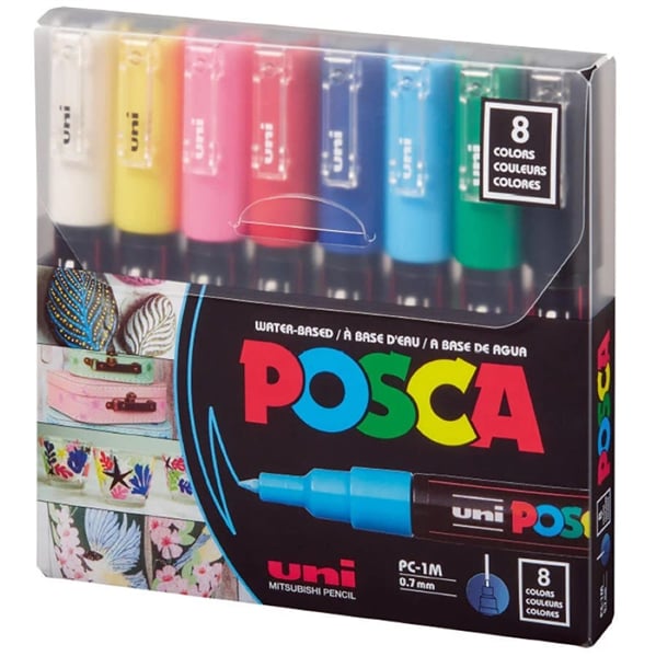 UNI POSCA 0.7 SU BAZLI POSTER MARKÖRÜ ANA RENK