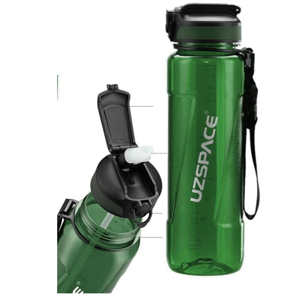 UZSPACE TRİTAN PİPETLİ MATARA 1000 ML YEŞİL