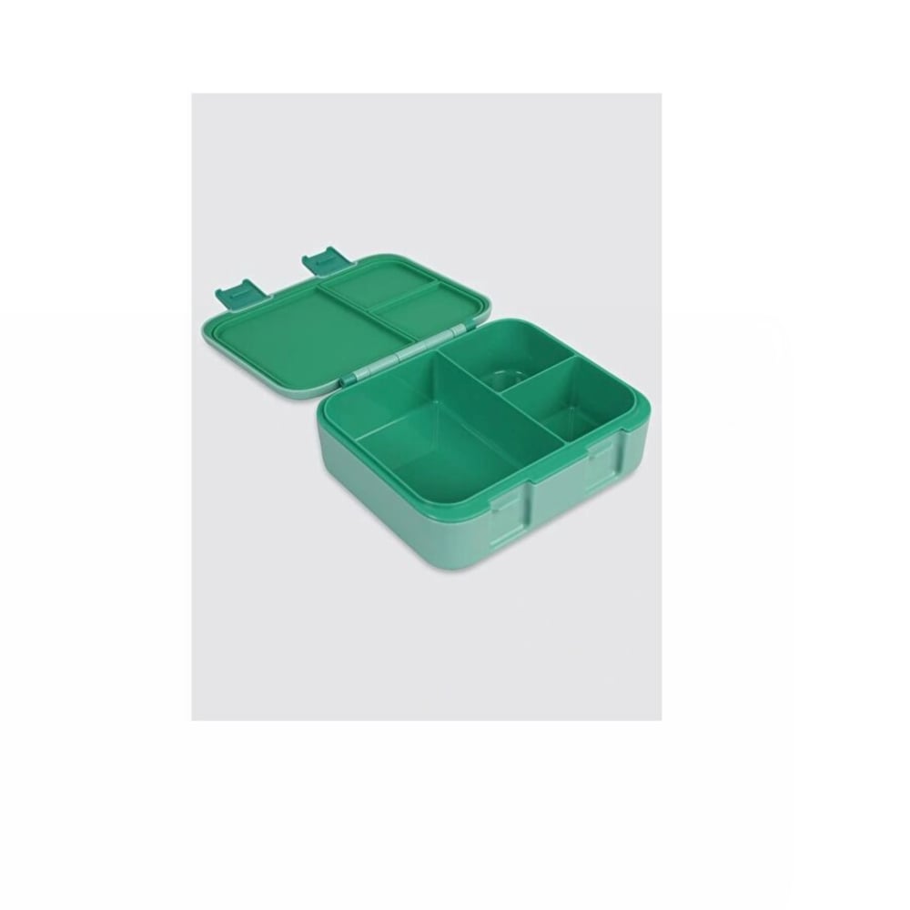 Vagonlife VGN-092 Yeşil Desenli 3 Bölmeli Lunchbox 1000 ml 