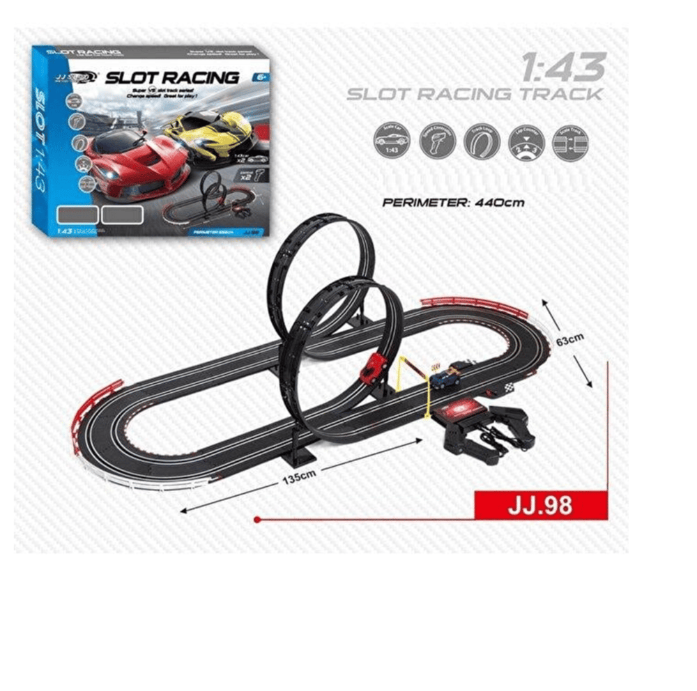 Vardem 2li Yarış Seti 1/43 Ölçek 555 cm Pist Makaralı