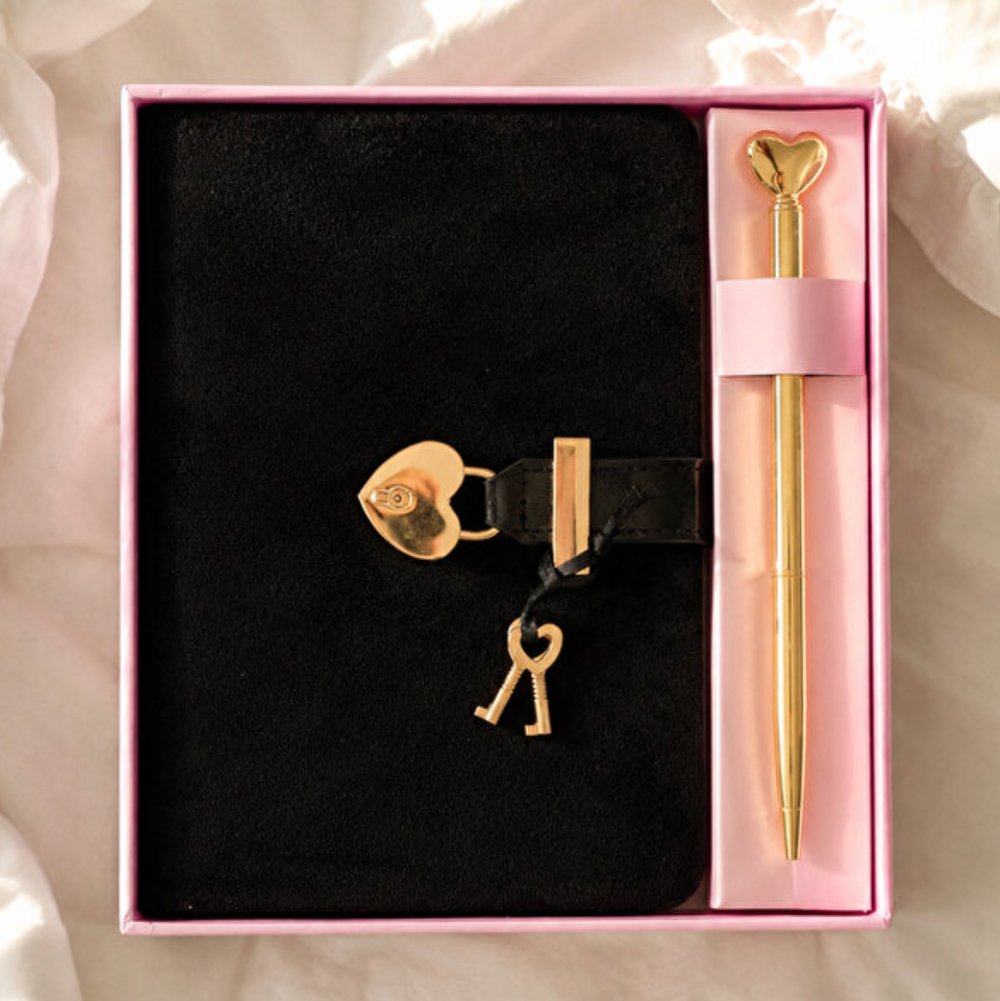 Victorias Journals Hush Hush Kilitli Günlük Siyah 