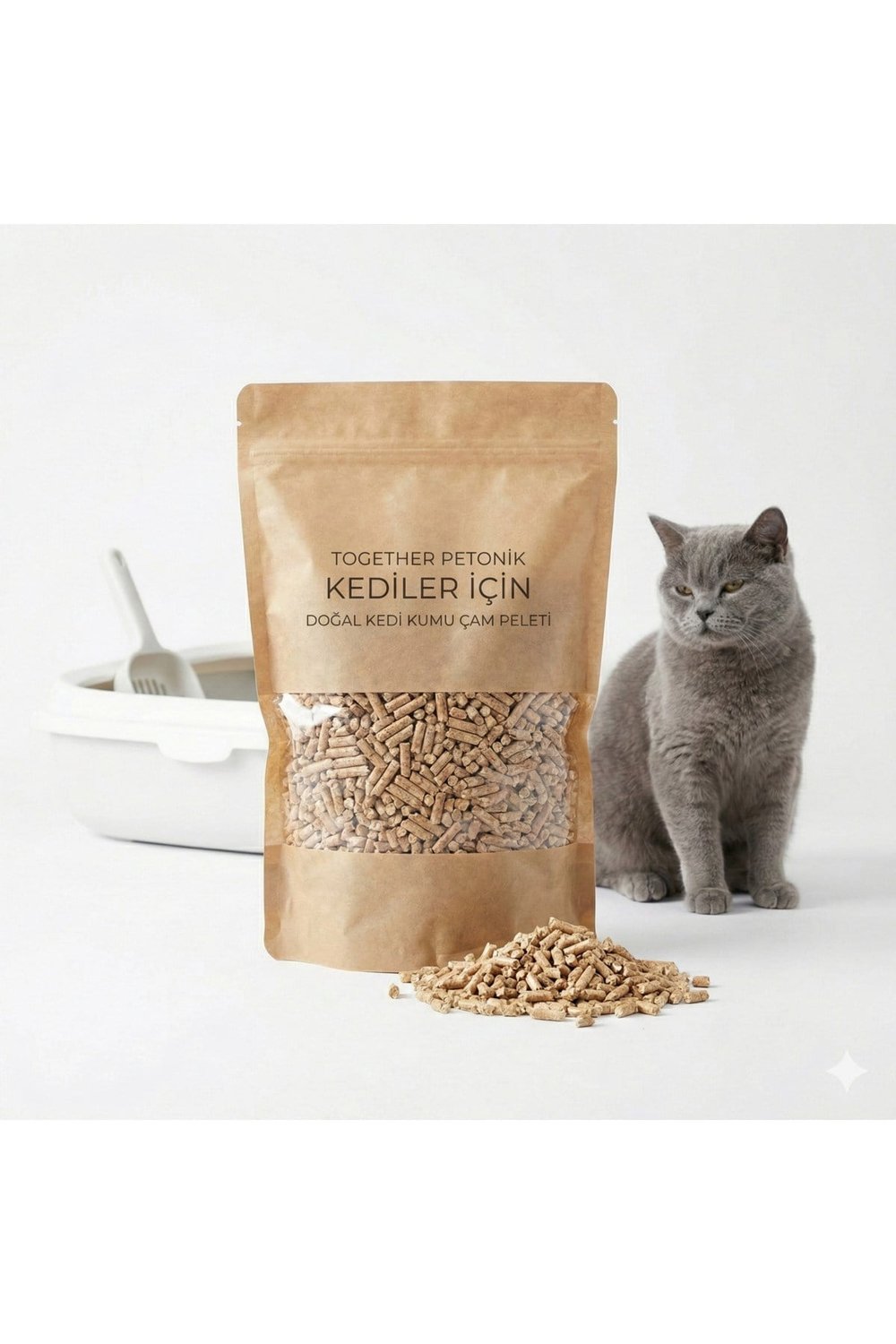 Doğal Çam Peleti Kedi Kumu 5 Kg'lık Paket