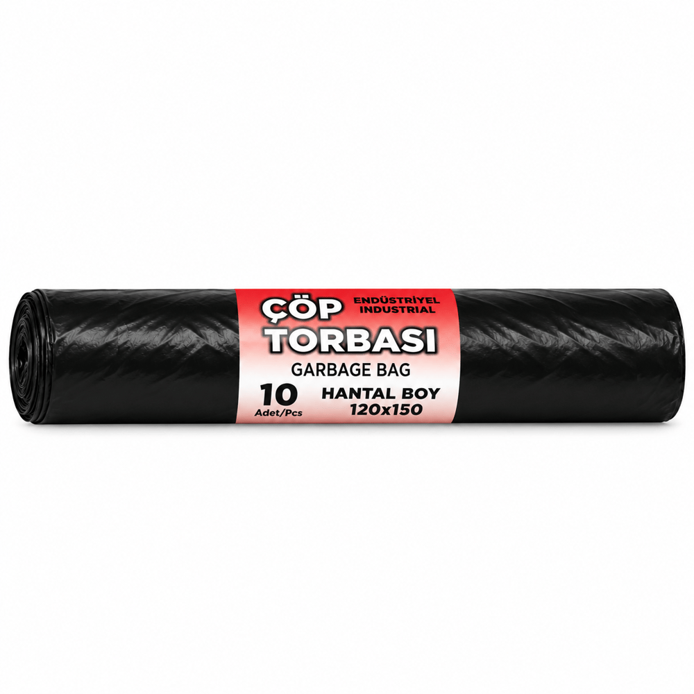 120*150 Hantal Çöp Torbası 800 Gr Siyah 10'lu Rulo (Vural)
