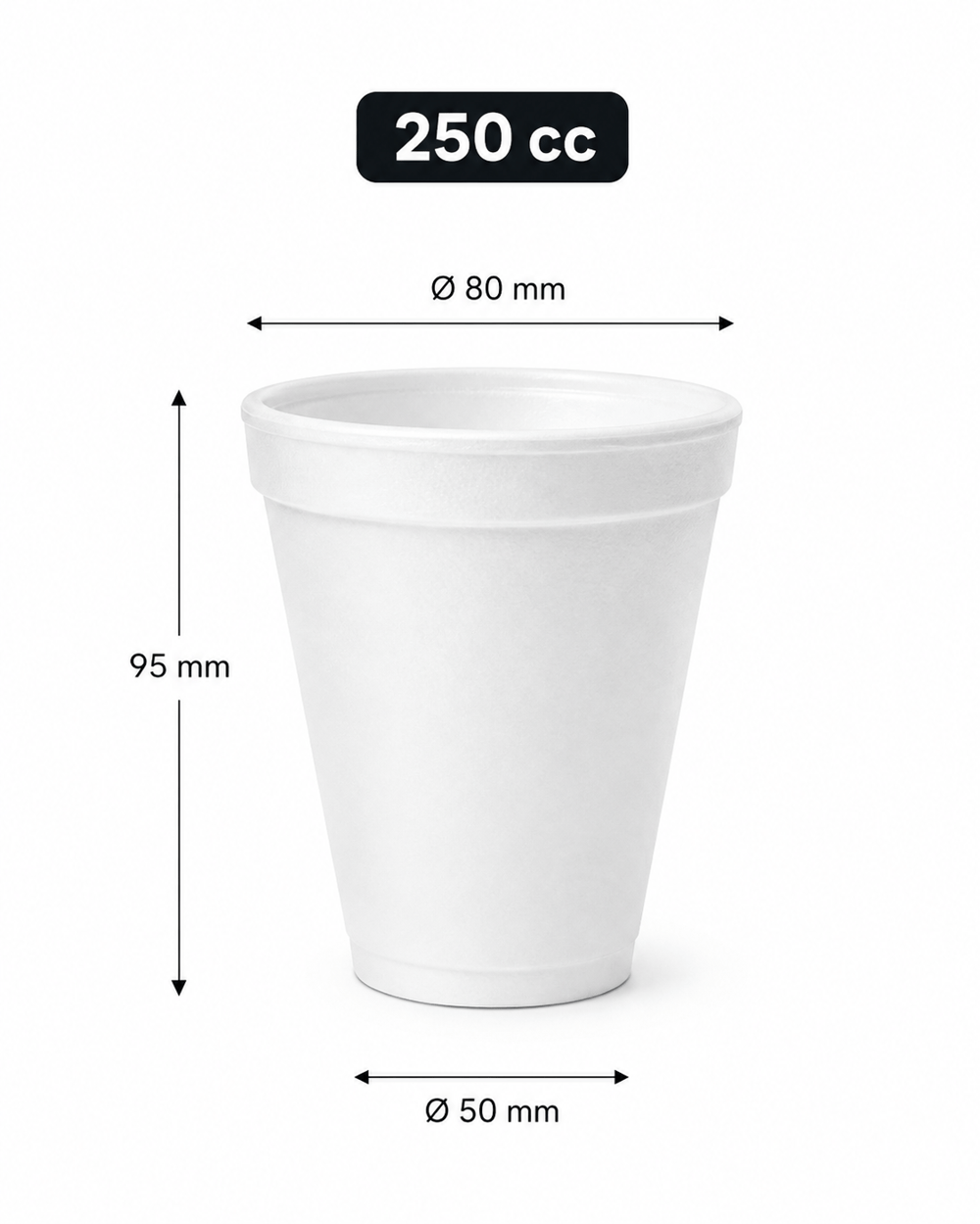 250 cc EPS Köpük Bardak (25’li Paket)