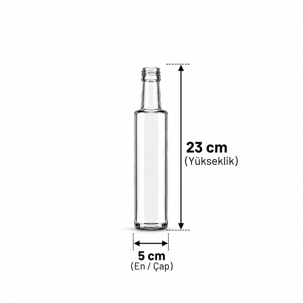 250 ML Renksiz Dorica Cam Şişe (ŞŞC 121125) 63'lü Koli