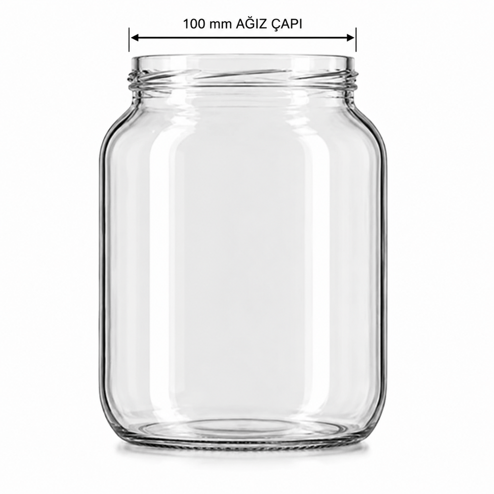 5000 ml Cam Kavanoz T0100 Renksiz (6’lı Koli)