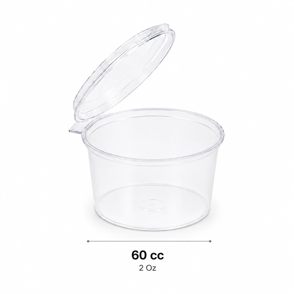 60 Cc 2 Oz Sos Kabı Pp Şeffaf