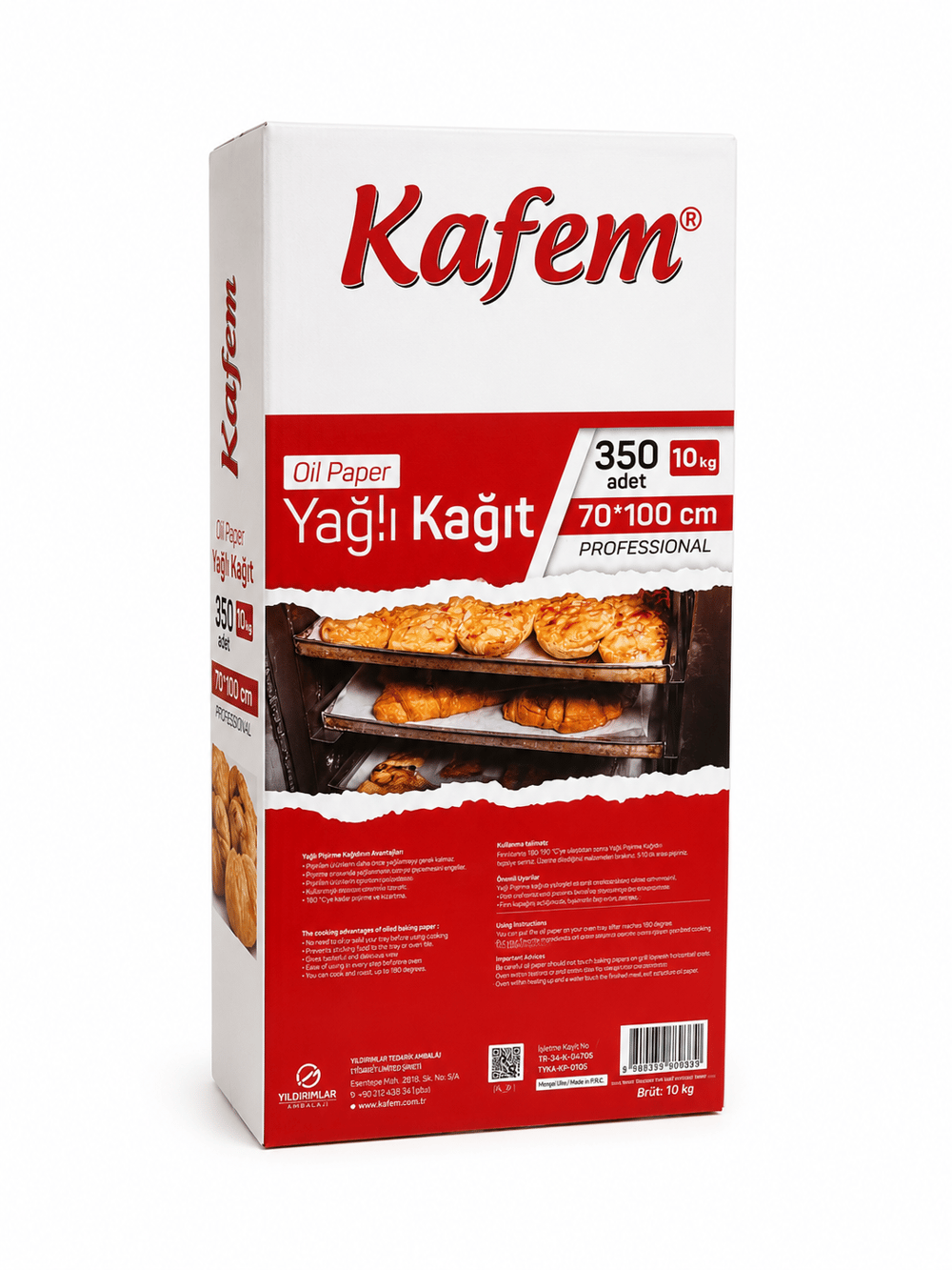 70*100 CM Pişirme Kağıdı Kafem 350'li Paket 10 Kg