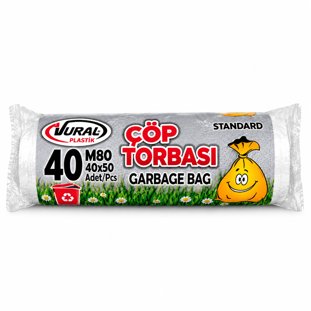 Vural Mini Boy Çöp Torbası Beyaz 80 gr 40'lı Rulo