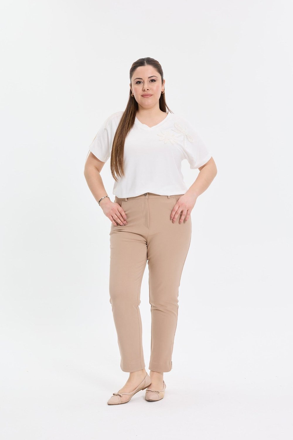 Cepleri Fermuarlı Pantolon