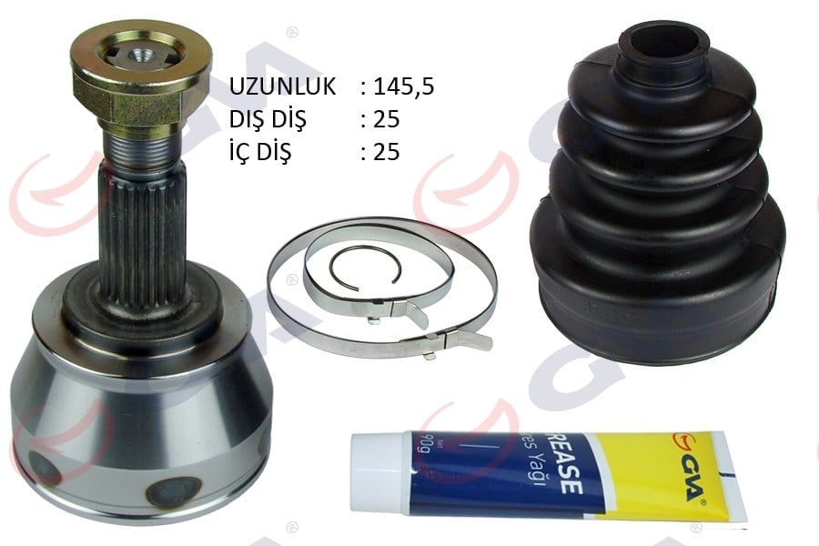 Aks Kafası Dış Ön Lınea 1.6 Mjt 07- -Fıorıno 1.3 Mjt A/T 08-13 25X25x51.1 145.5Mm Gva 4429165K