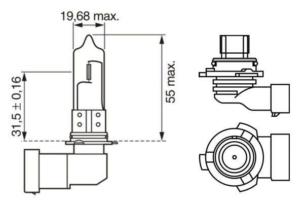 Ampul Plus 120 Gigalight Hb4 12 V 51 W P22d Bosch 1987301132