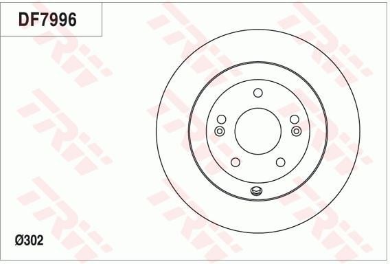 Arka Fren Aynası Santafe 09-12 Sorento 12> 302X11x5 Trw Df7996