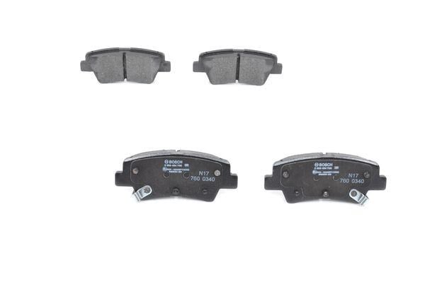 Arka Fren Balata Hyundaı İ20 1.2L G4la 15-20 1.4L G4lc 15-18 1.4L D4fc Crdi 15-18 / Elantra 1.6L D4 Fb G4fg 16-> / Kıa Soul 1.6L D4fb 14-> / Sportage 1.6L G4fd G4fj T-Gdı 15-> 1.6L D4fe 18-> Delikli Bosch 0986494768