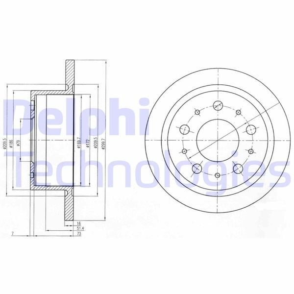 Arka Fren Dıskı Boxer 06>Ducato 06>Jumper 06> 2.2D 2.3D 3.0Hdı 300X16x5dl Delphı Bg4062