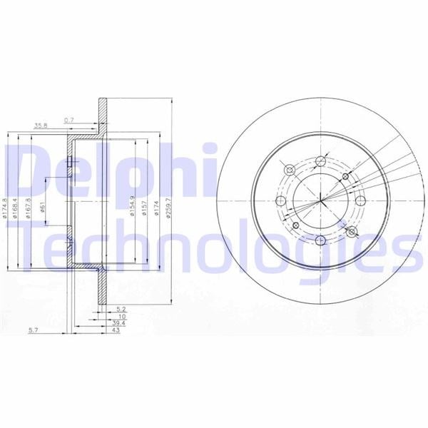 Arka Fren Diski Dolu Tip Honda Cıvıc 1.6L D16v1 Vtec Vtı Ep Es Eu Kasa 01-05 260 Çap X 4 Bijon - Takım Disk Fiyatıdır Delphı Bg3793
