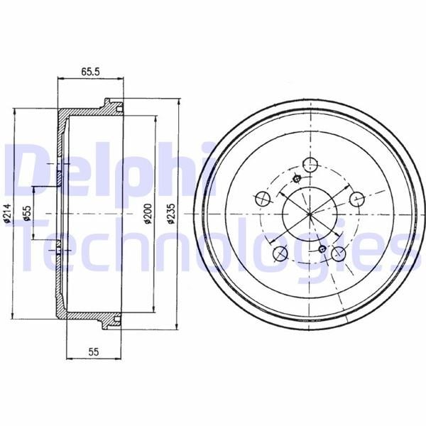 Arka Fren Kampanası Toyota Carına E 2.0L 3S-Fe St191e 92-97 200 Mm İç Çap Delphı Bf341