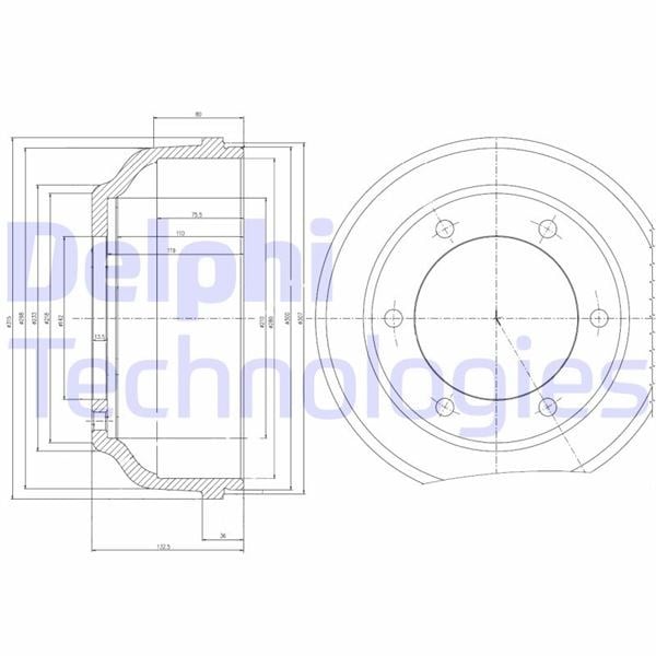 Arka Kampana Transıt V.184 01>06 Cıft Teker 280 / 75.5 Mm Delphı Bf467