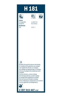 Arka Silecek 180 Mm Bosch 3397015447