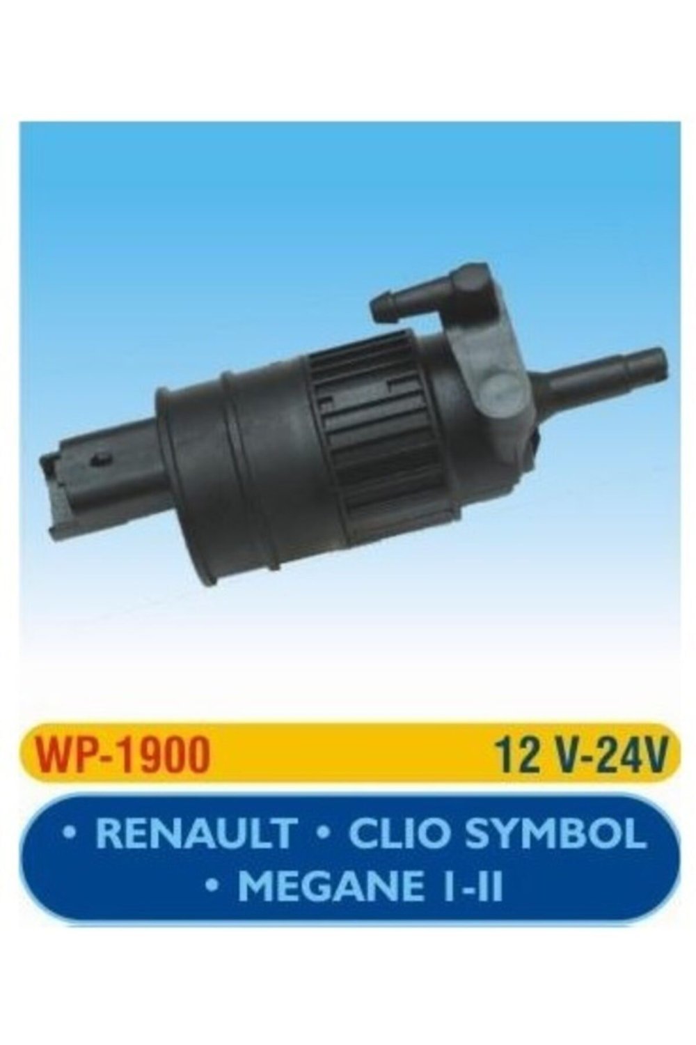 Clio Symbol Megane 1-2 Su Fıskiye Motoru Tek Çıkış-12v- Wp1900 Oem No:7700430702