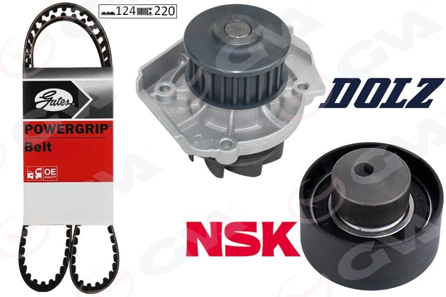 Devirdaimli Eksantrik Gergi Kiti 124X220 Brava 1.2 16V-Bravo I-Iı 1.2 -1.4-Doblo 1.4-Lınea-Palıo 1.2 Marea Gva 59Wpk2915