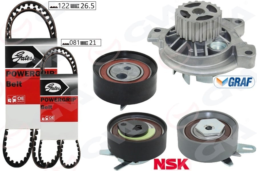 Devirdaimli Triger Seti 122X26.5 -081X21 T4 2.5Tdı - Lt35 2.5Tdı Acv-Anj-Avr Gva 59Wpk7570g