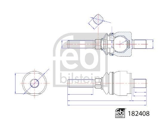 Direksiyon Ve Askı Rot Mili Massey Ferguson Febı 182408