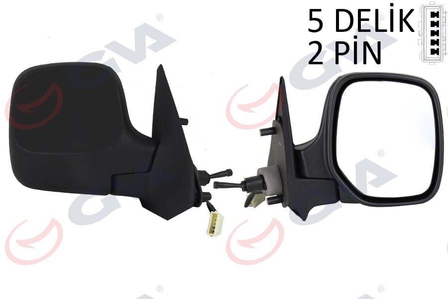 Dış Dikiz Aynası Sağ Berlıngo-Partner 97> Mekanik Isıtmalı Konveks 2 Fiş Vm-118Nr Gva 1045102
