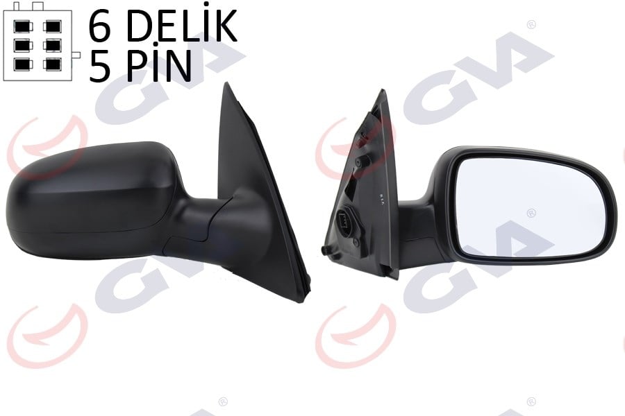 Dış Dikiz Aynası Sağ Corsa C 01> Elektrikli Isıtmalı Konveks 5 Fiş Vm-200Ehr Gva 1090217