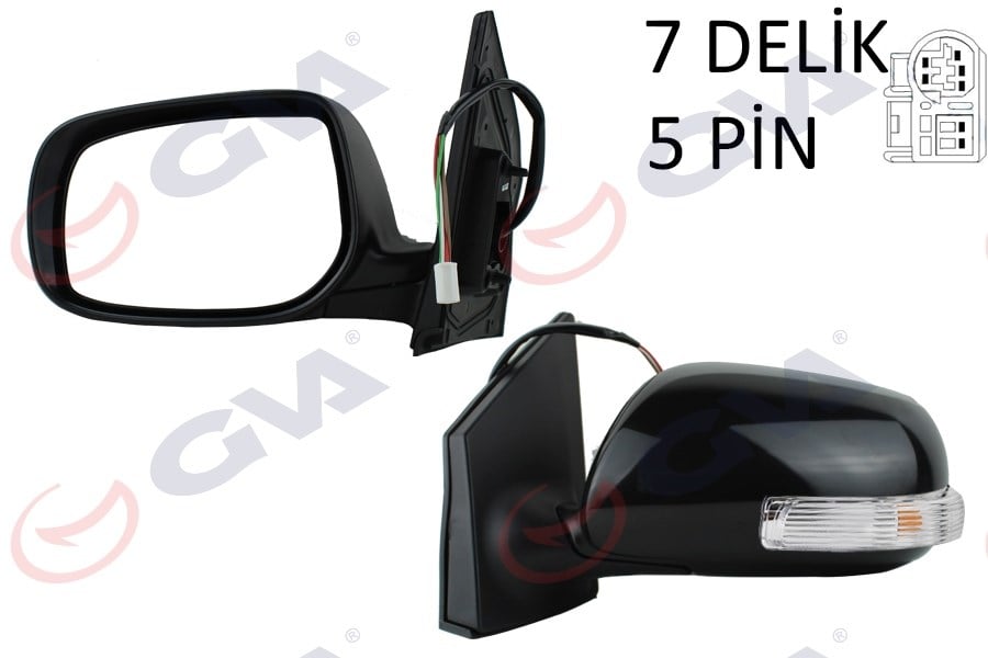 Dış Dikiz Aynası Sol Corolla 08> Elektrikli Isıtmalı Sinyalli Astarlı Konveks 5 Fiş Vm-6263Epl Gva 1071134
