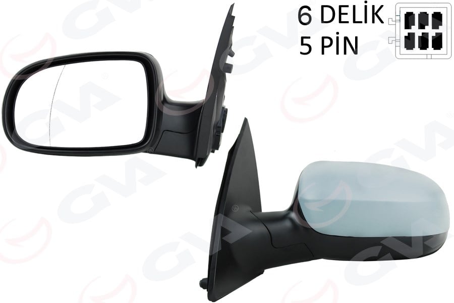 Dış Dikiz Aynası Sol Corsa C 01> Elektrikli Isıtmalı Astarlı Asferik 5 Fiş Vm-200Ehpal Gva 1090216